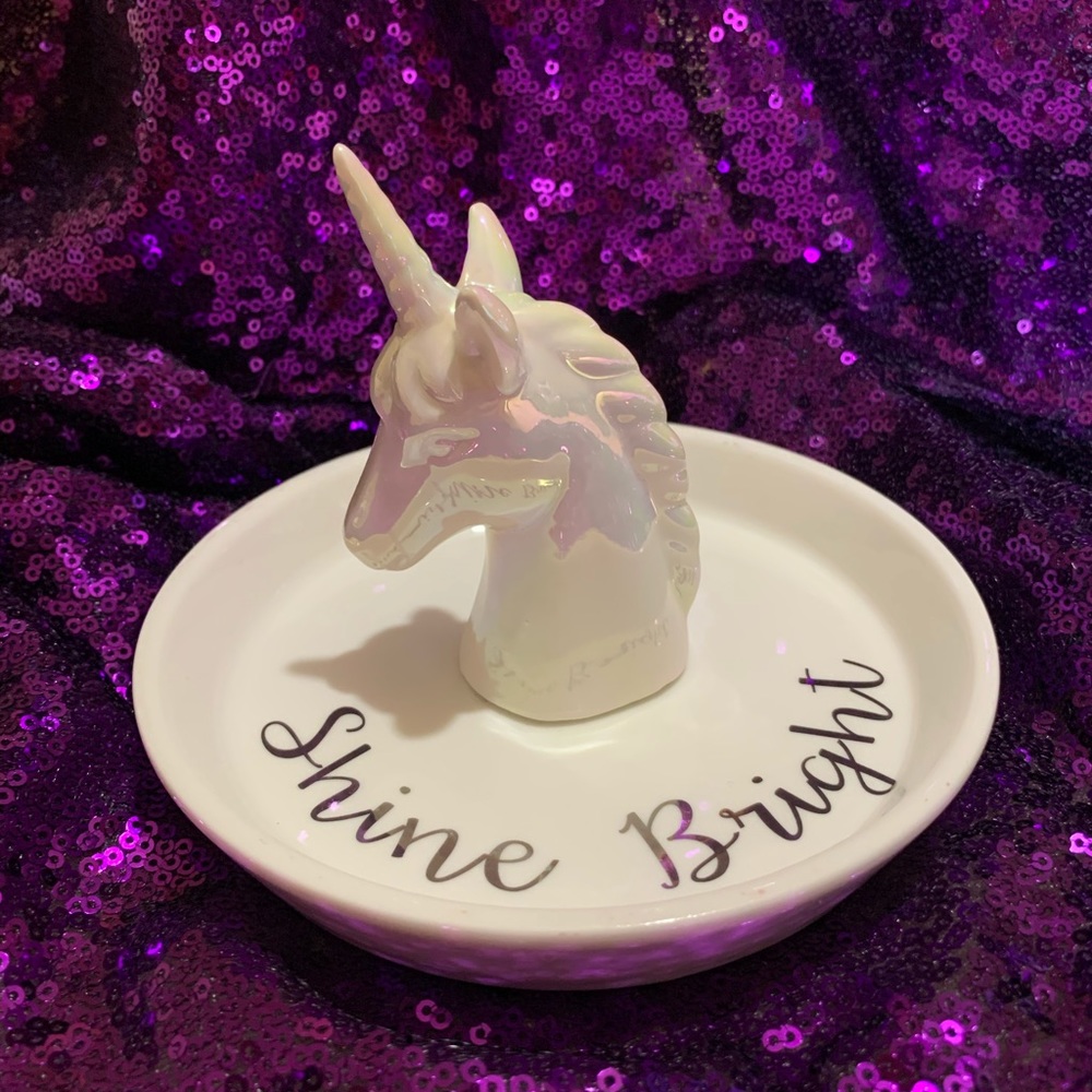 Iridescent Unicorn Jewelry Dish